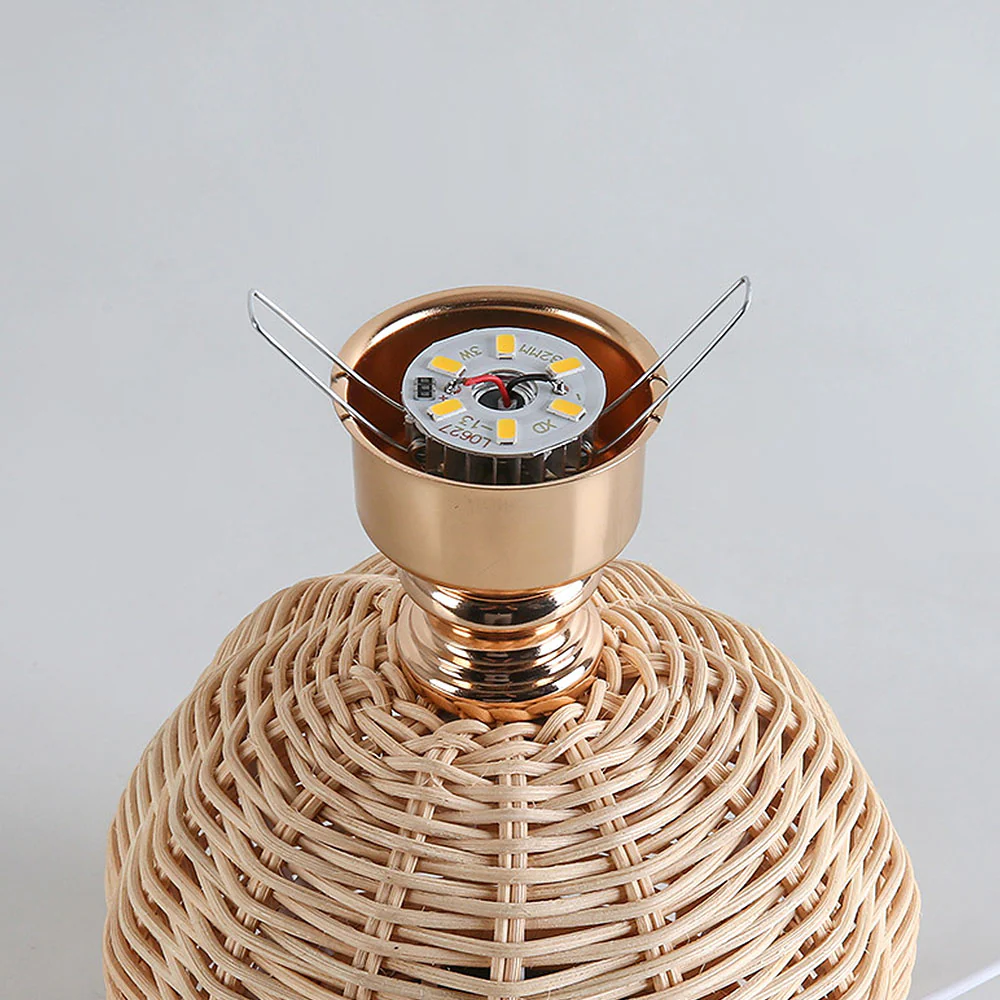Modern Simple Bamboo Weaving Table Lamps - Image 20
