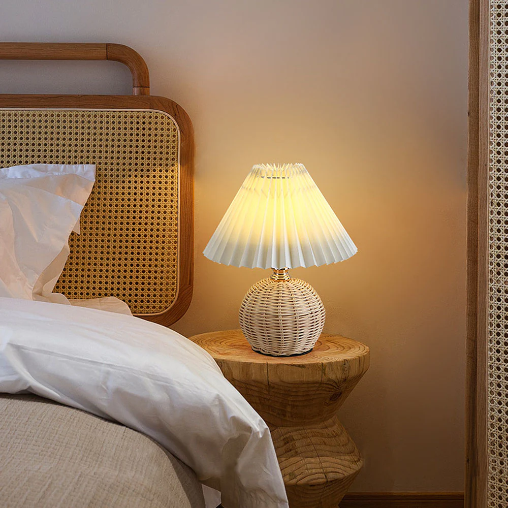 Modern Simple Bamboo Weaving Table Lamps - Image 4