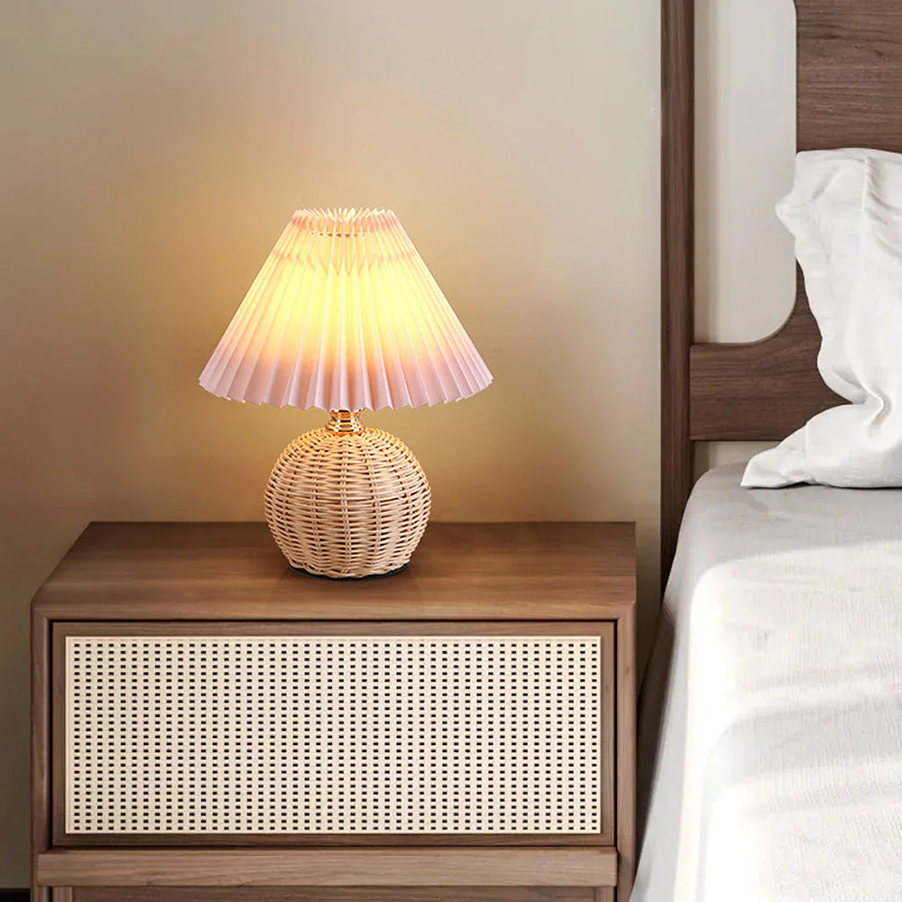 Modern Simple Bamboo Weaving Table Lamps - Image 7