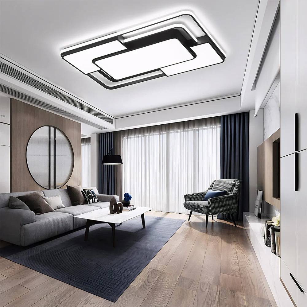 Modern Simple Square Shape LED Flush Mount Ceiling Light - Image 12
