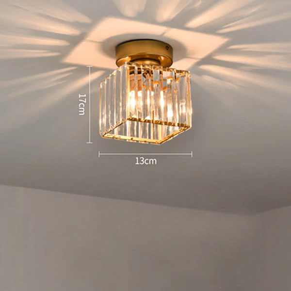 Modern Simplicity Clear Striped Glass Shade Ceiling Light - Image 25