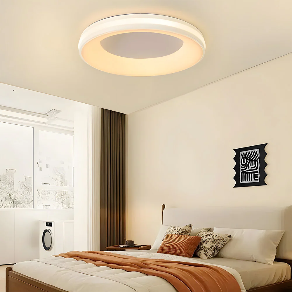 Modern Simplistic Iron Circle Ceiling Light Fixture For Bedroom - Image 8