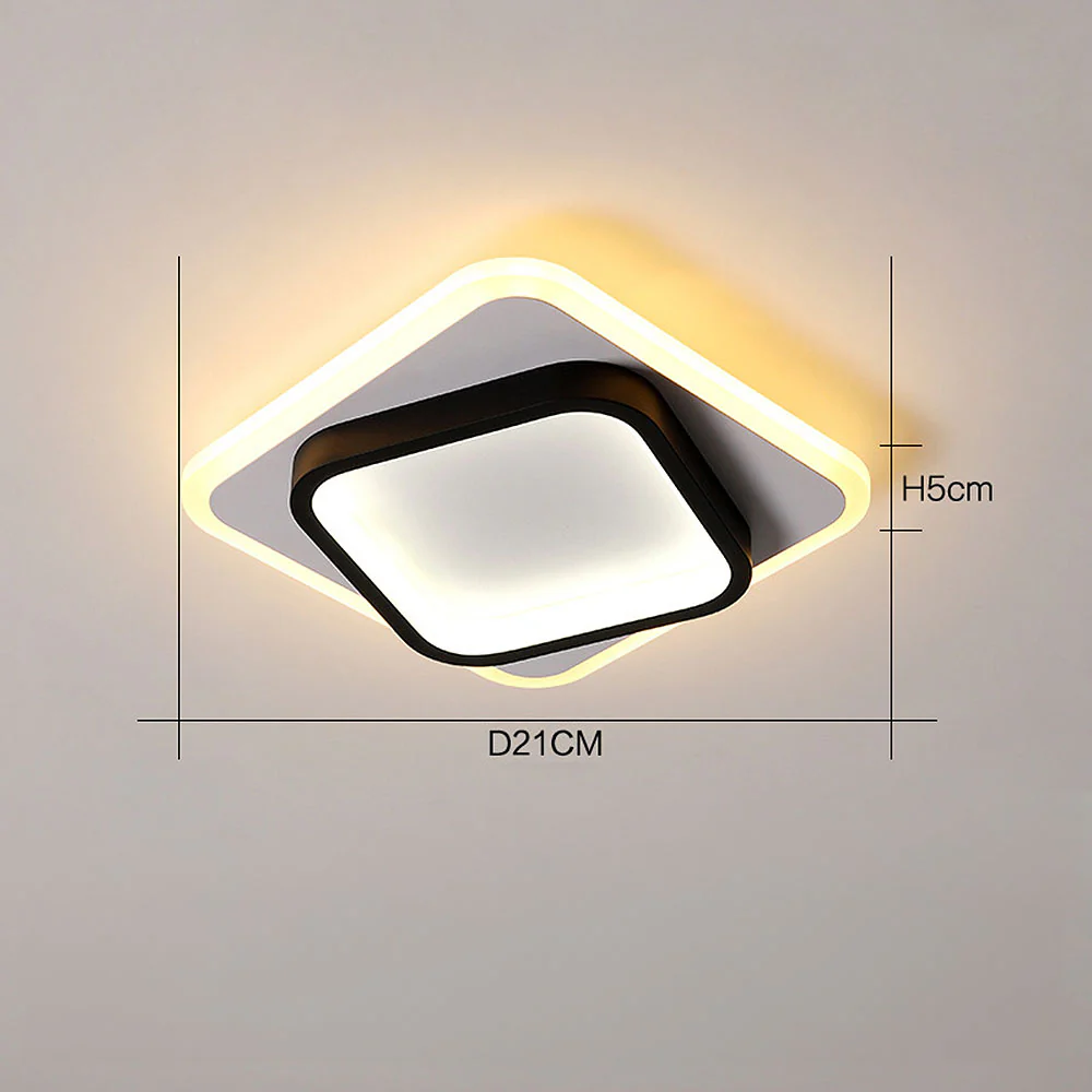 Square LED Gold Living Room Ceiling Lights - Image 4