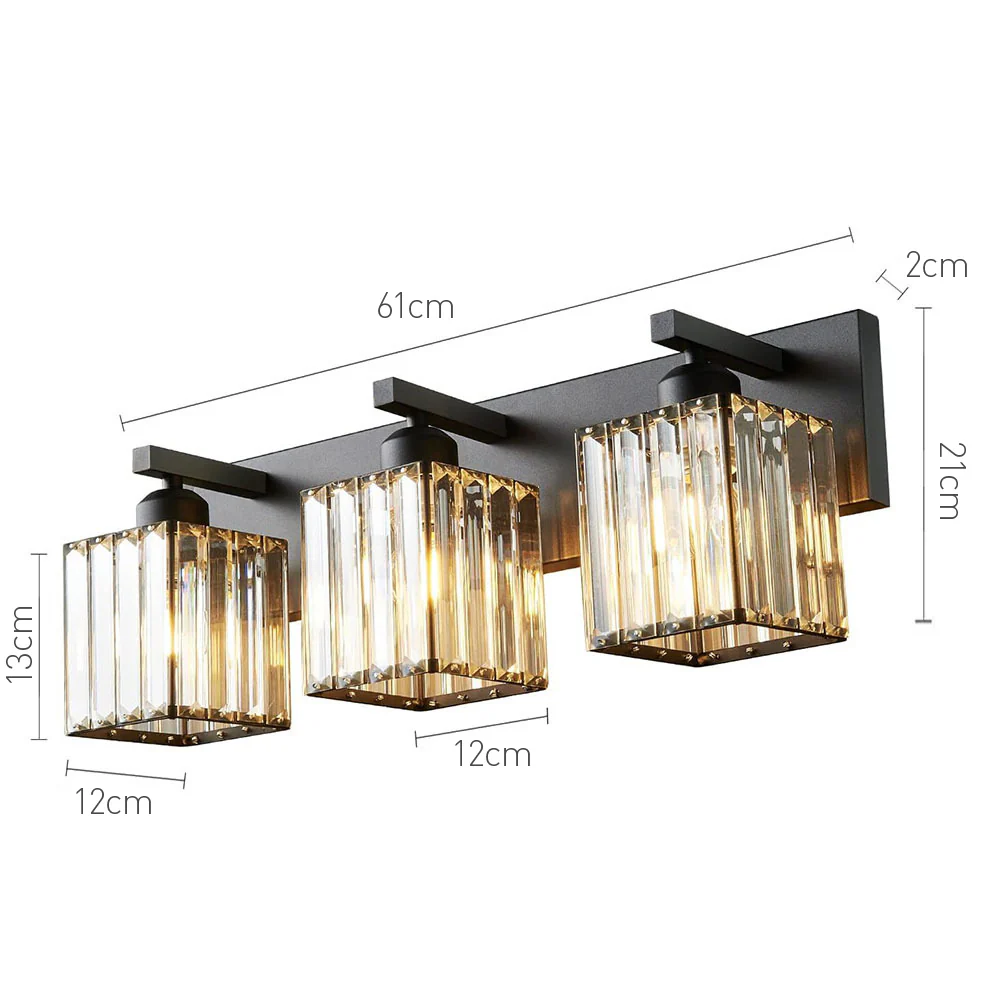 Modern Vanity Lights Fixtures Crystal Glass Wall Sconces - Image 10