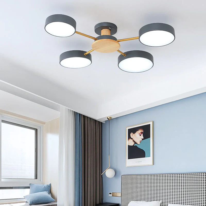 Multi Bulbs Round LED Bedroom Ceiling Light - Image 3