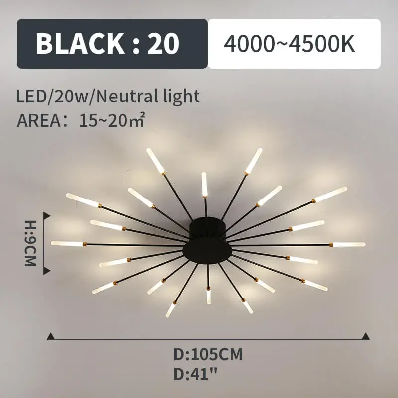 Multiple-Head Creativity Bedroom LED Ceiling Light - Image 22