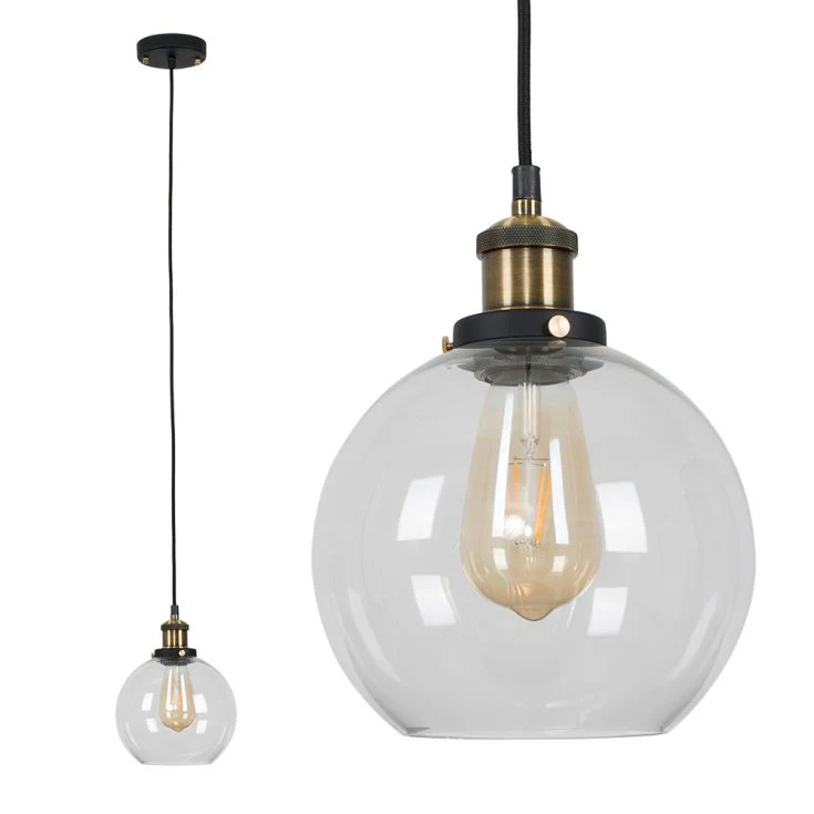 Nordic Clear Glass Bedside Pendant Light - Image 27