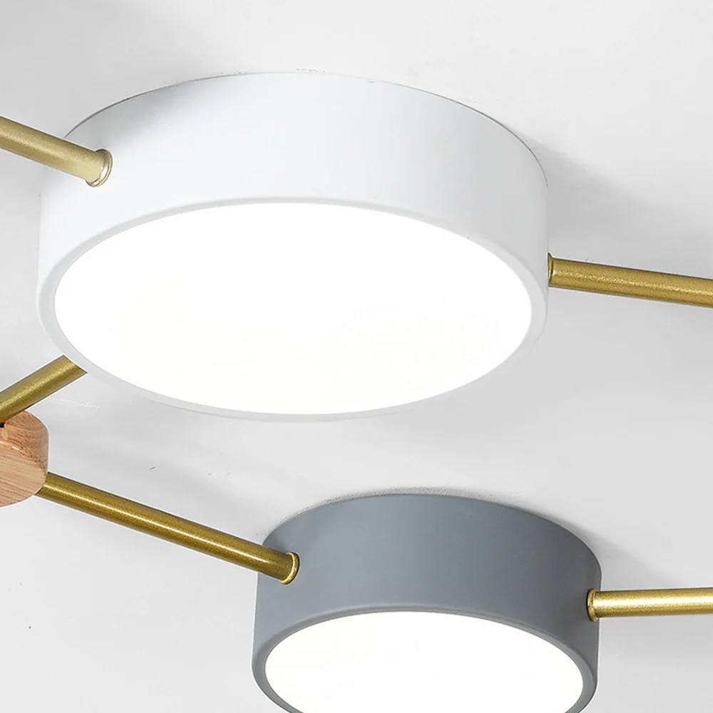 Nordic Creative Multi Head LED White Ceiling Light - Image 22