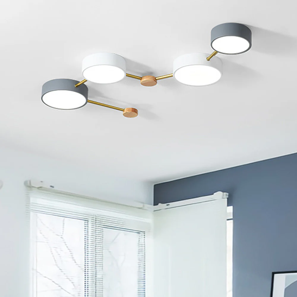 Nordic Creative Multi Head LED White Ceiling Light - Image 8