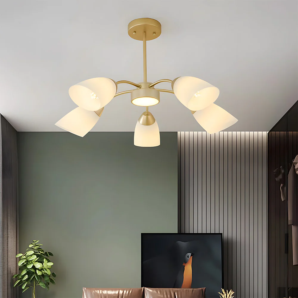 Nordic Decor Frosted Glass LED Bedroom Ceiling Light - Image 11