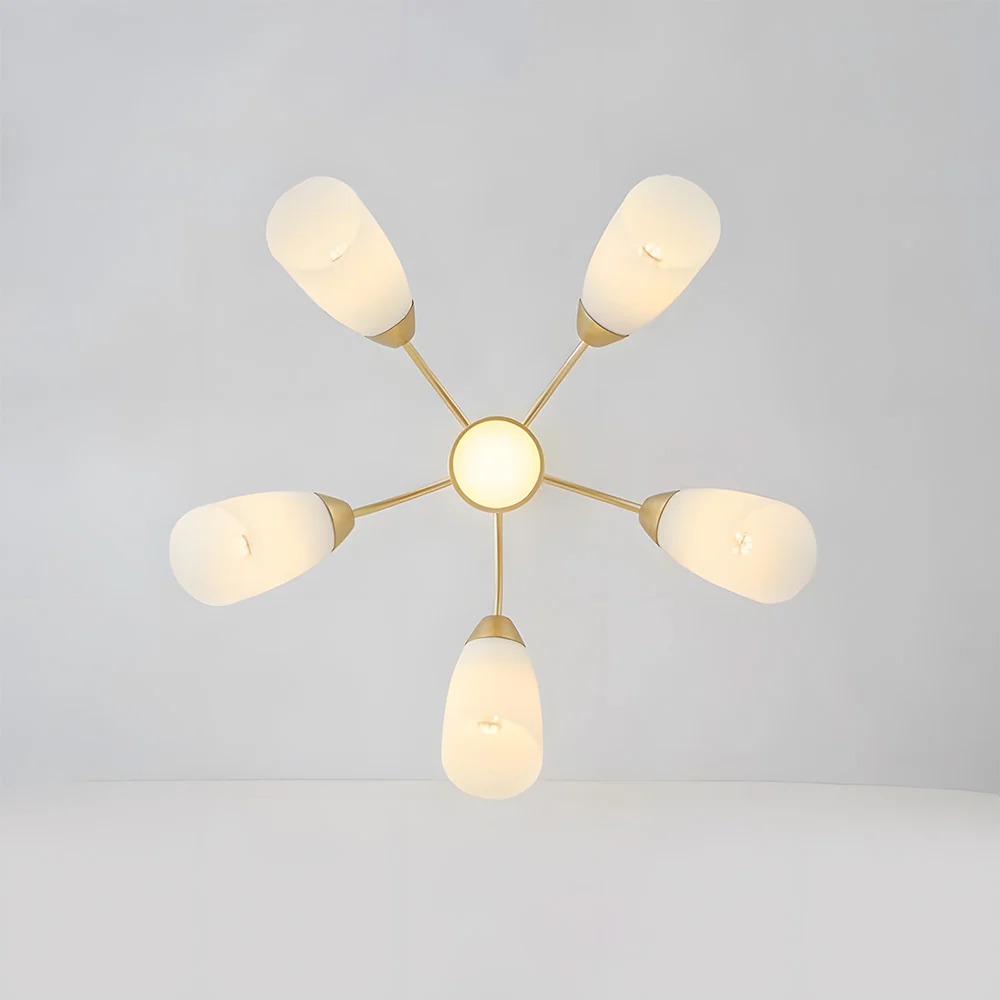 Nordic Decor Frosted Glass LED Bedroom Ceiling Light - Image 12