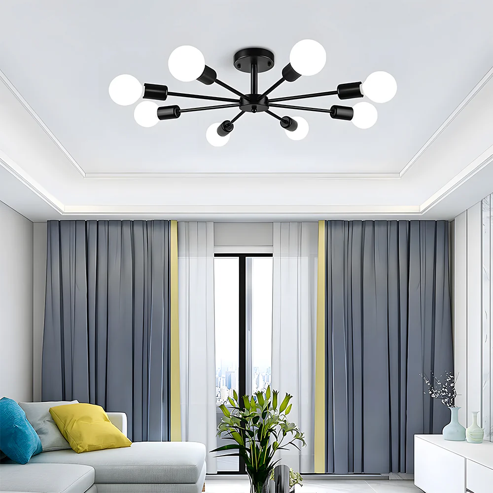 Nordic Iron Multi-Head Living Room Ceiling Lights - Image 21