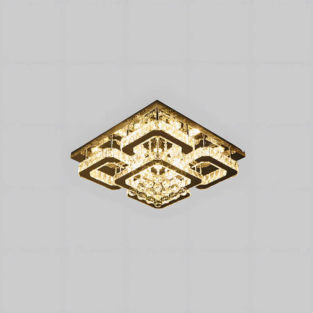Nordic LED Crystal Square Ceiling Light - Image 8