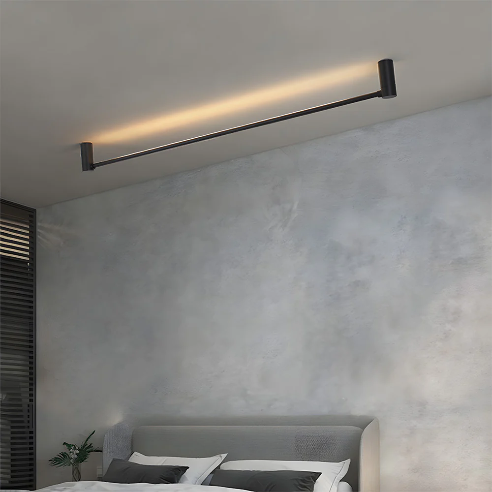 Nordic Minimalist Linear Black Ceiling Light - Image 3