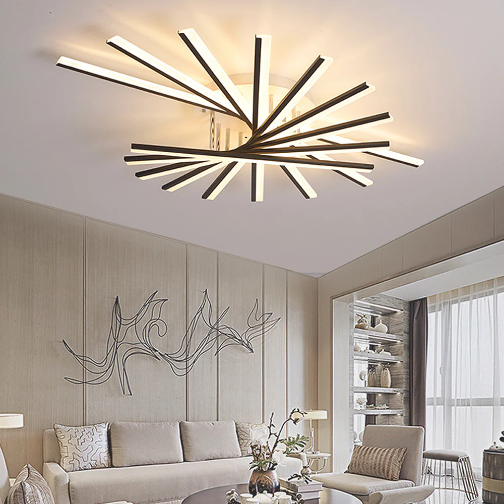 Nordic Minimalist Metal Creativity LED Ceiling Light - Image 10