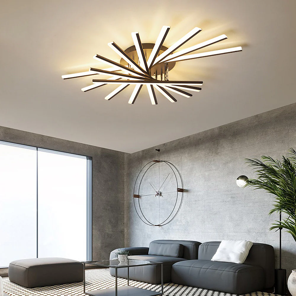 Nordic Minimalist Metal Creativity LED Ceiling Light - Image 11