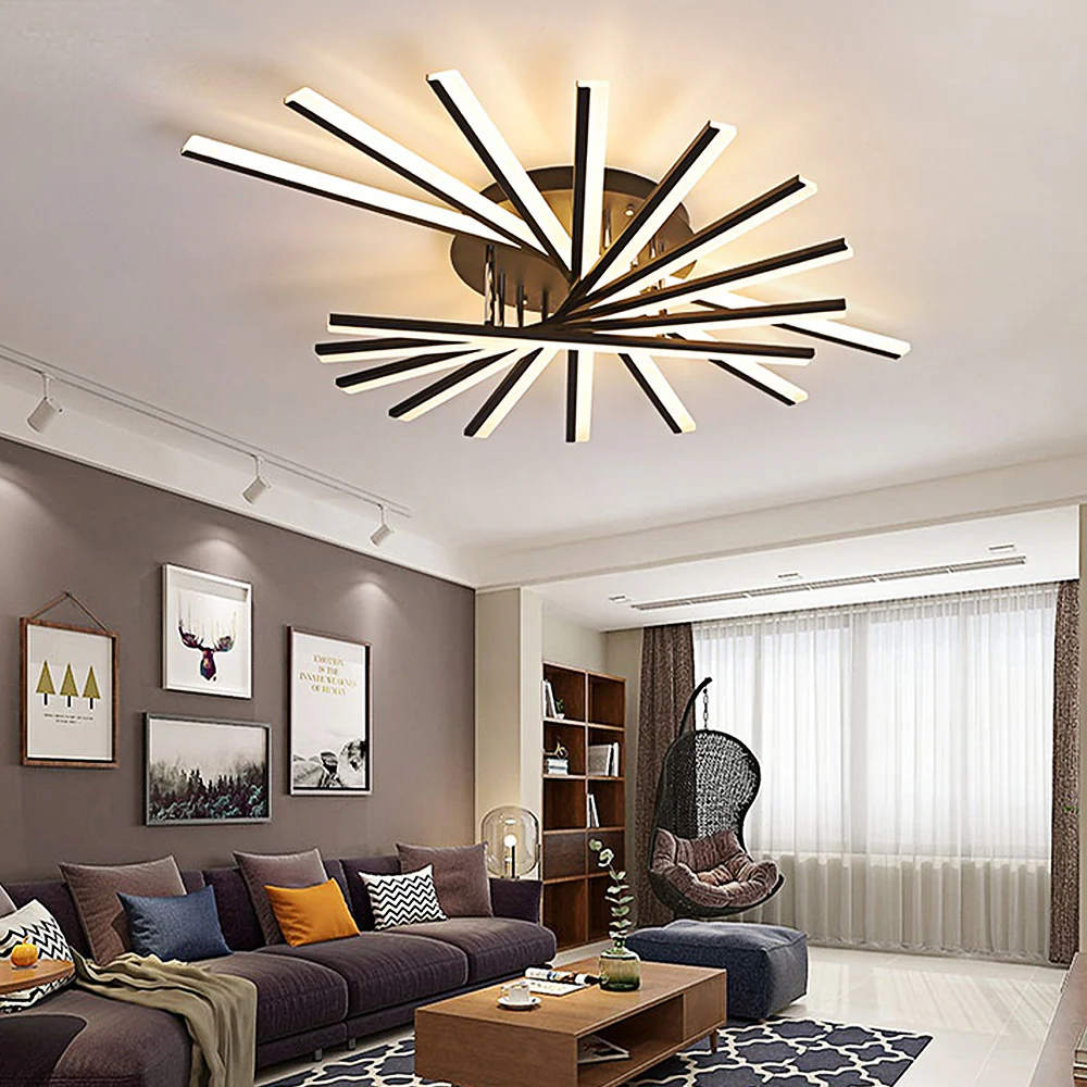 Nordic Minimalist Metal Creativity LED Ceiling Light - Image 9