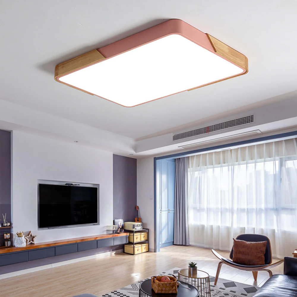 Nordic Modern Rectangle LED Living Room Ceiling Light - Image 2