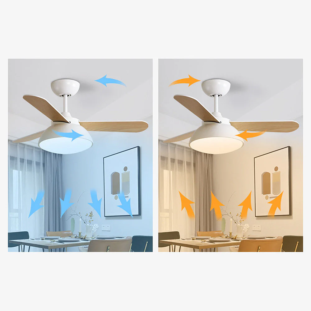 Nordic Modern Simple Flush Ceiling Fan With LED Lighting - Image 17