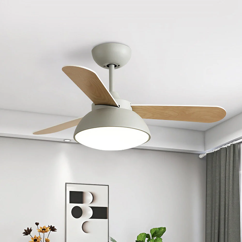 Nordic Modern Simple Flush Ceiling Fan With LED Lighting - Image 5