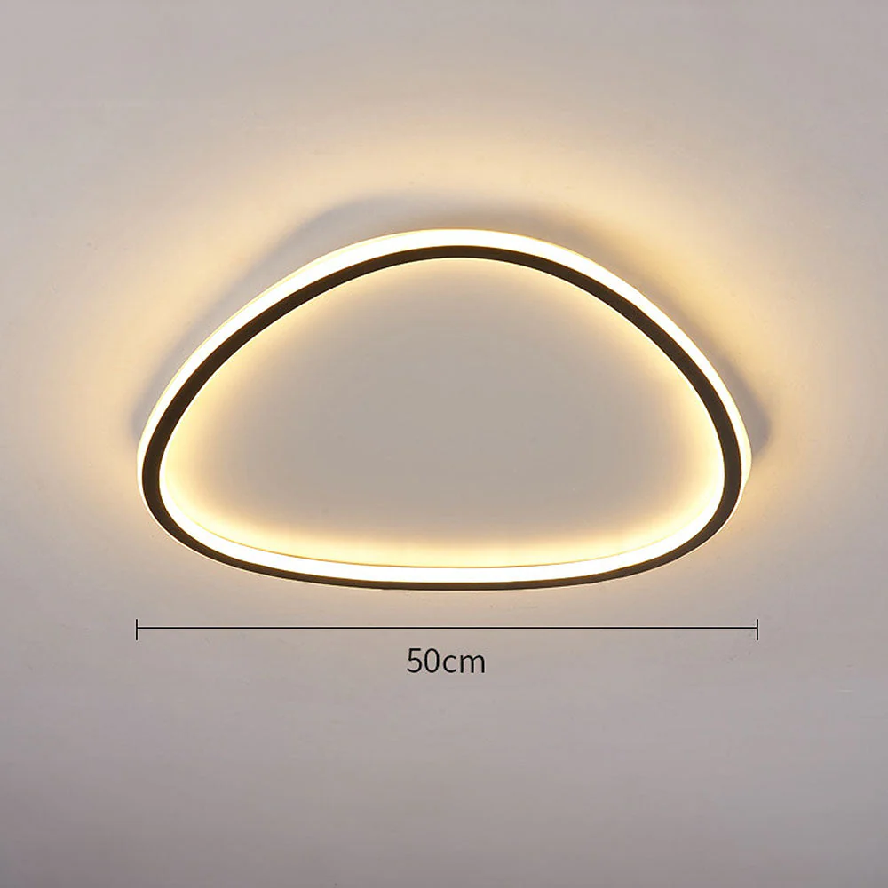Nordic Oval Black LED Ceiling Light For Bedroom - Image 9