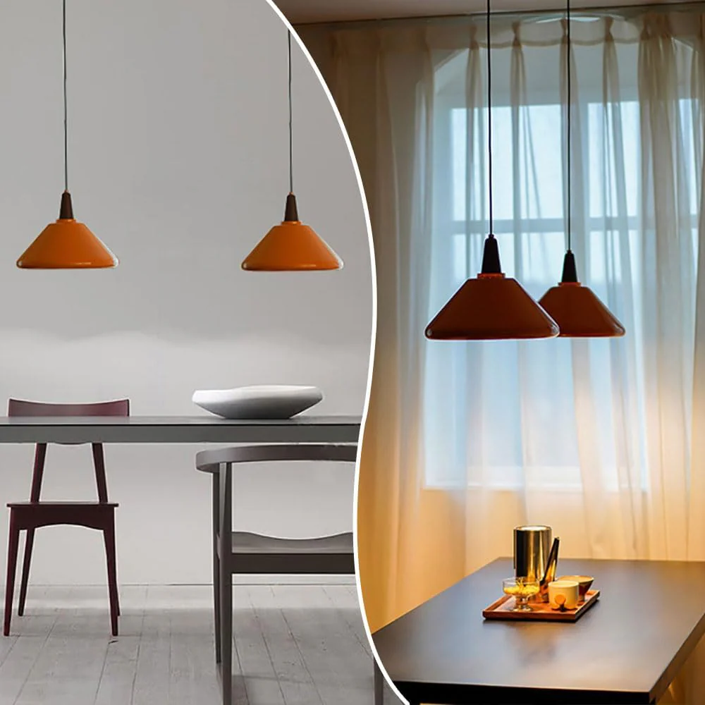 Orange Iron Simple Kitchen Pendant Light - Image 4