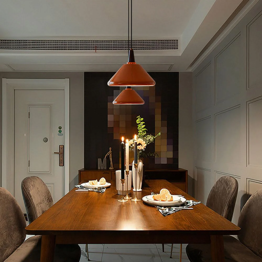 Orange Iron Simple Kitchen Pendant Light - Image 5
