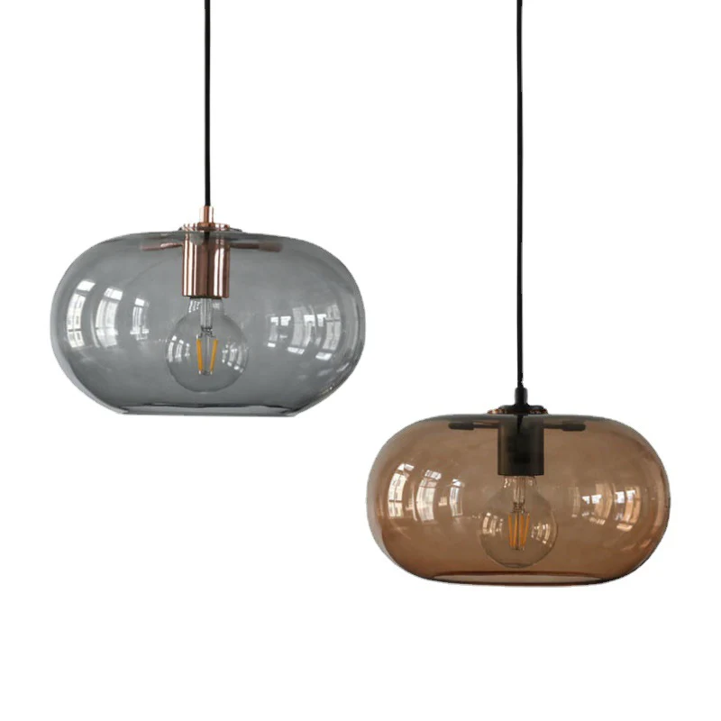 Pendant Light with Round Glass Lampshade - Image 7