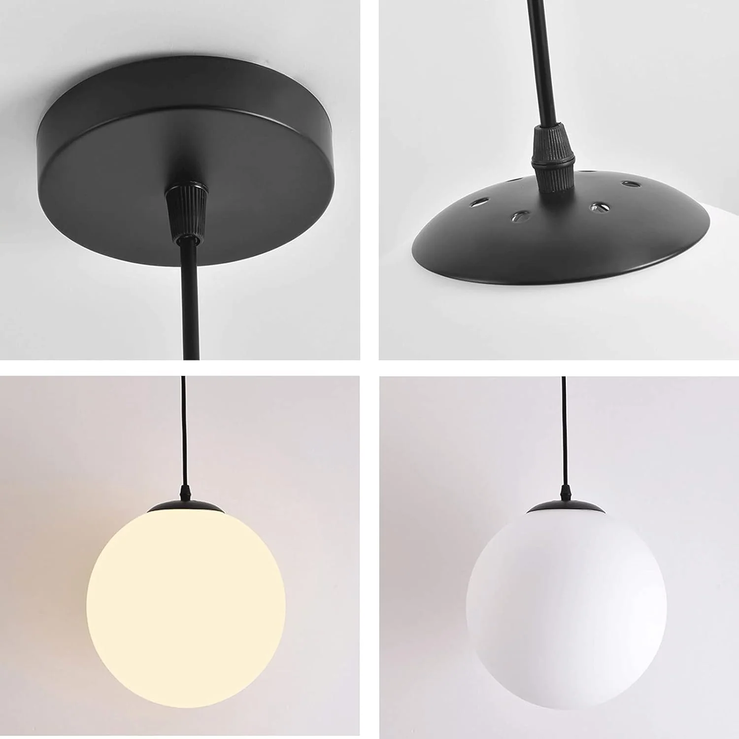 Restaurant Simple Glass 1 Head Pendant Light - Image 12