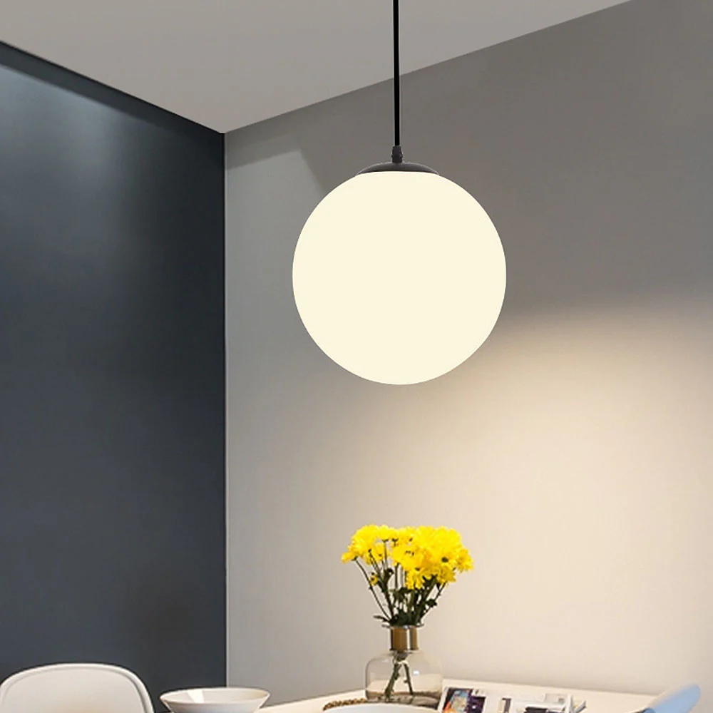 Restaurant Simple Glass 1 Head Pendant Light - Image 5