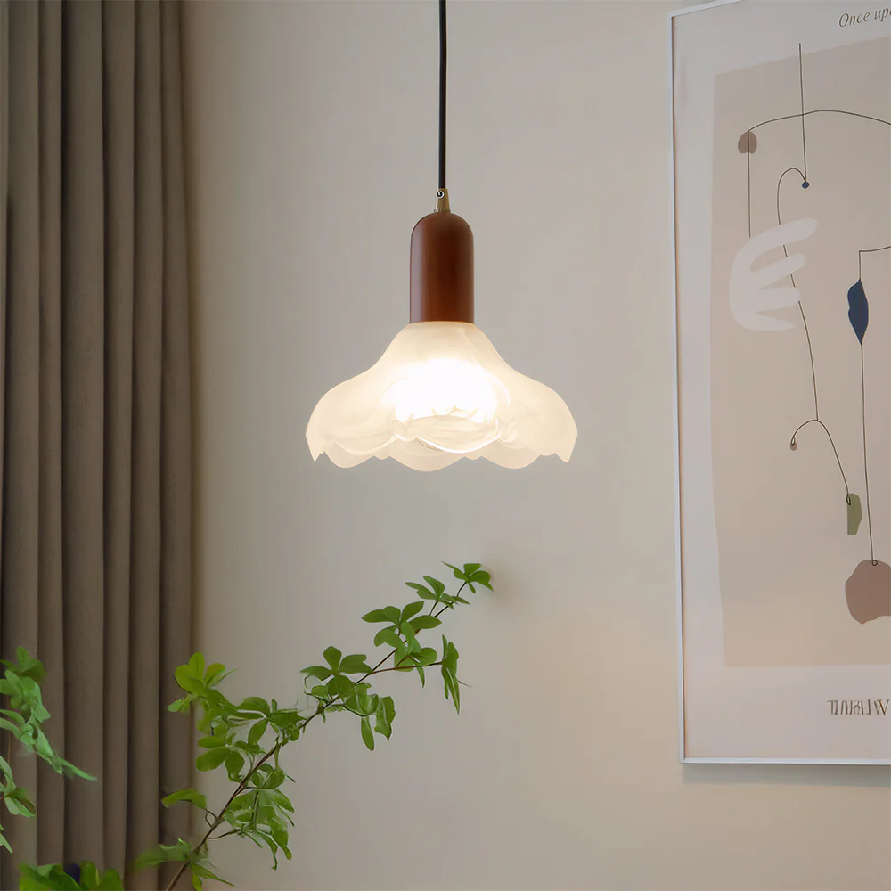 Retro Creative Glass Shade Pendant Light For Bedroom - Image 19