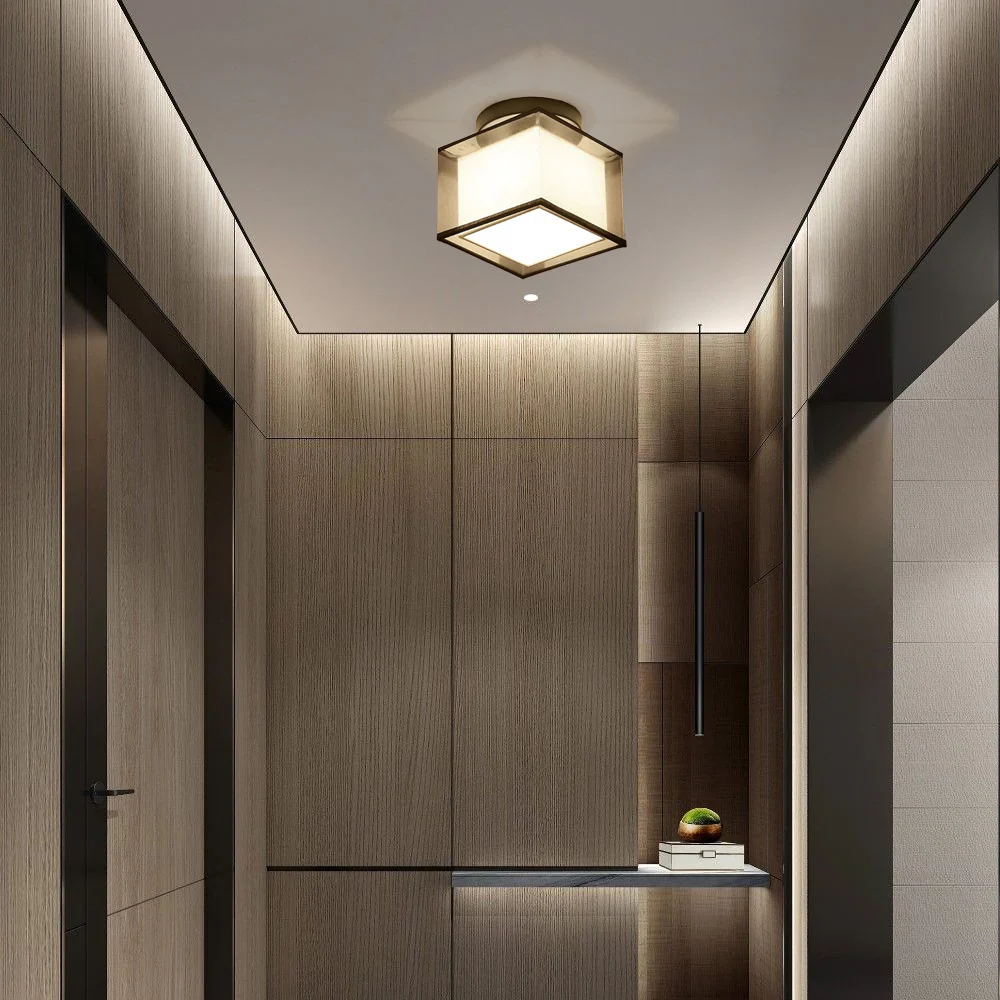 Retro Fabric Living Room Flush Mount Ceiling Lights - Image 2