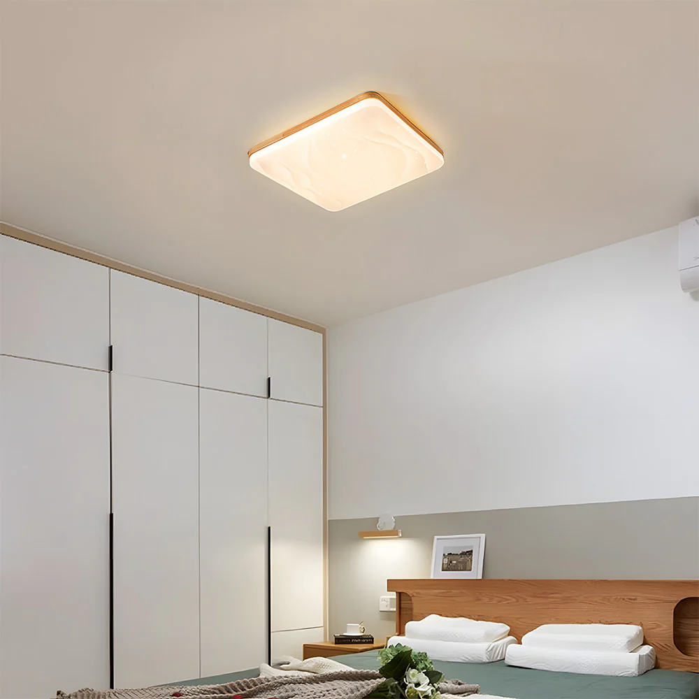 Retro Minimal Decor Wood Living Room LED Ceiling Light - Image 18