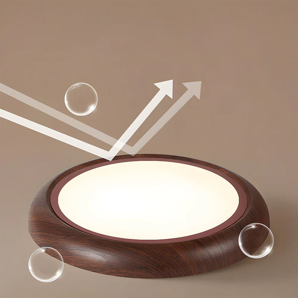 Retro Minimalist Round Acrylic Bedroom LED Ceiling Lights - Image 13