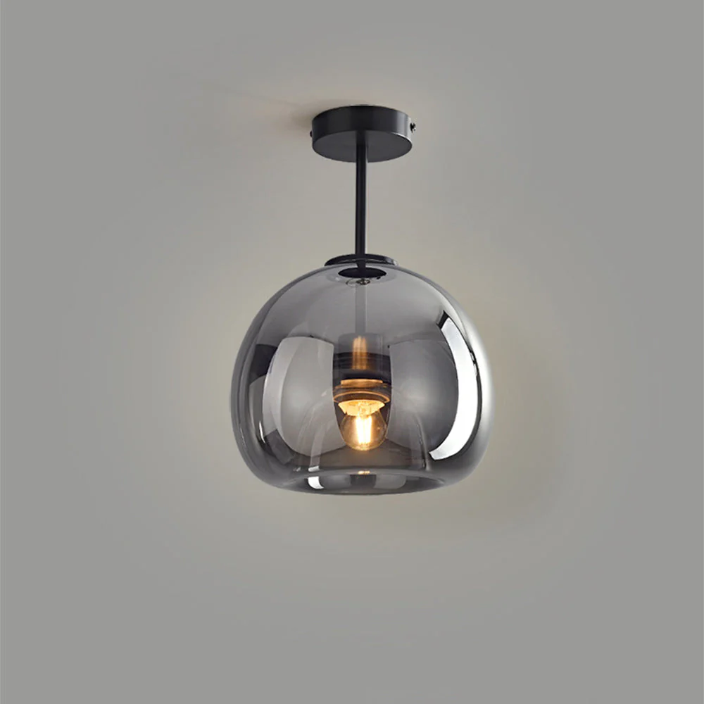 Retro Copper Glass Modern Ceiling Lights - Image 8