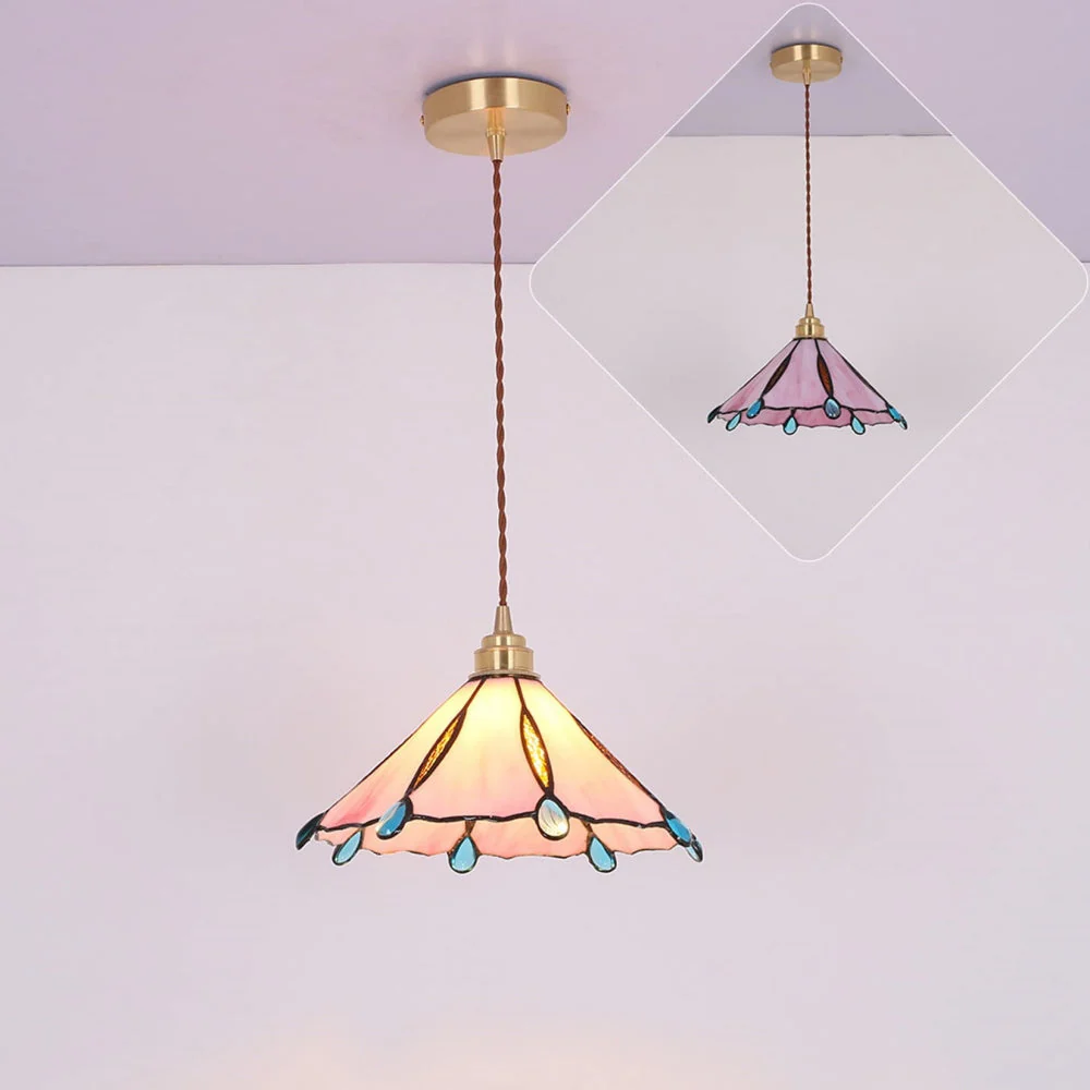 Retro Stained Glass Tiffany Pendant Light - Image 8