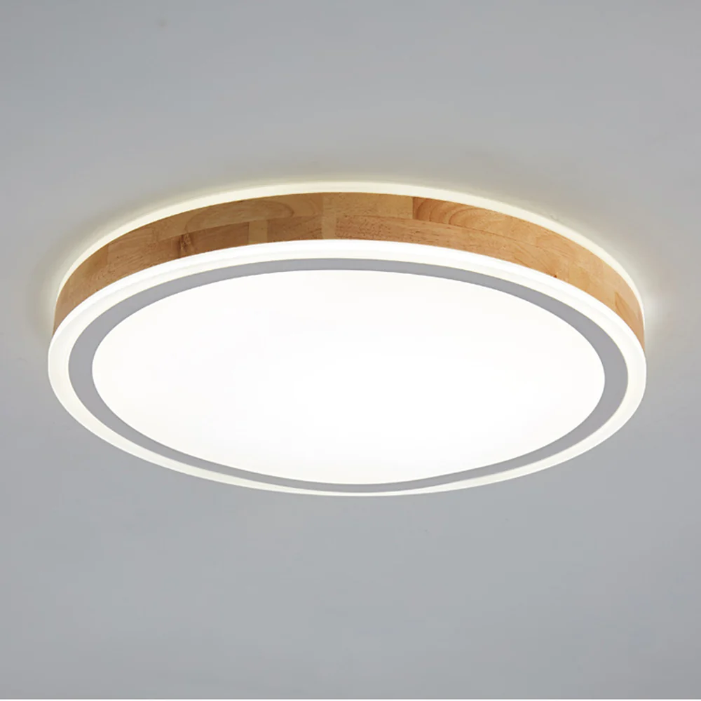 Retro Wood LED Bedroom Ceiling Lights - Image 7