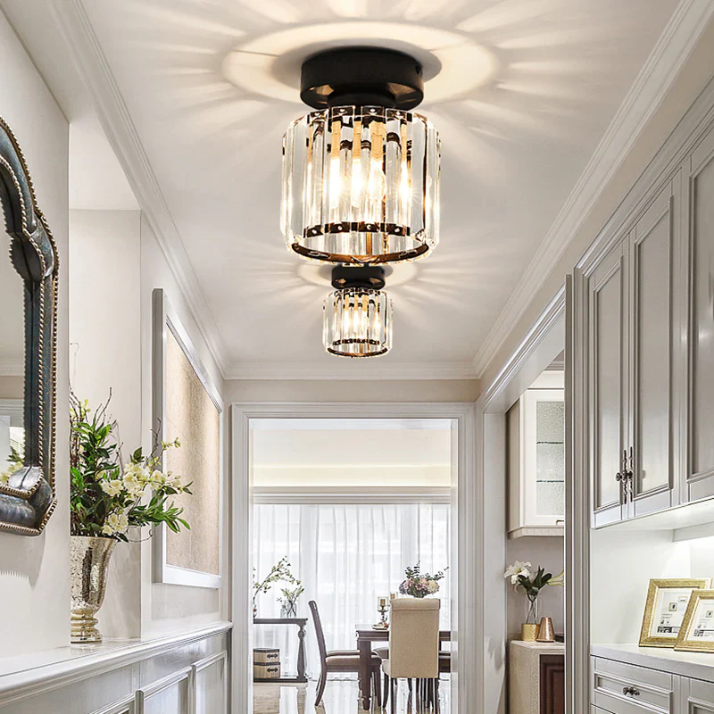 Modern 1-Light Hallway Flush Mount Ceiling Light - Image 15