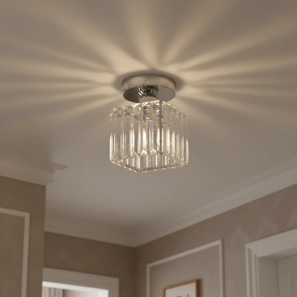 Modern 1-Light Hallway Flush Mount Ceiling Light - Image 36