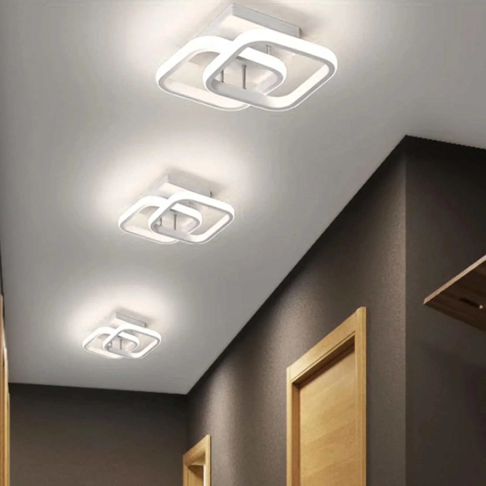 Set of 2 Modern LED Ceiling Lights for Hallway - Image 22