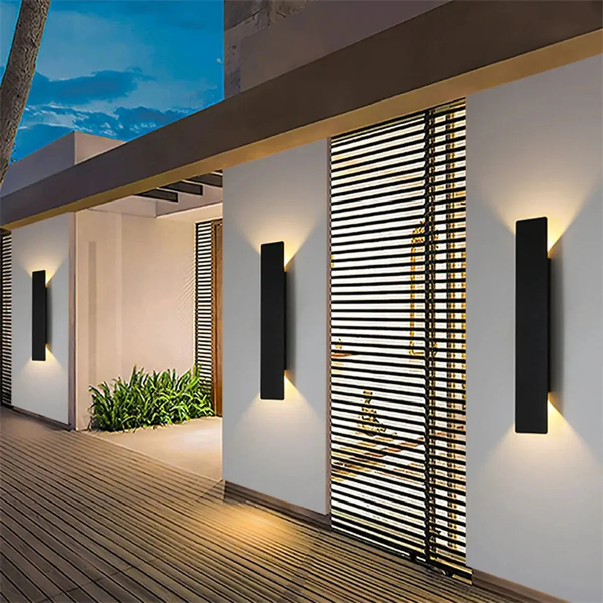 Set of 2 Up-and-Down IP65 LED Aluminum Outdoor Wall Lights - Image 10