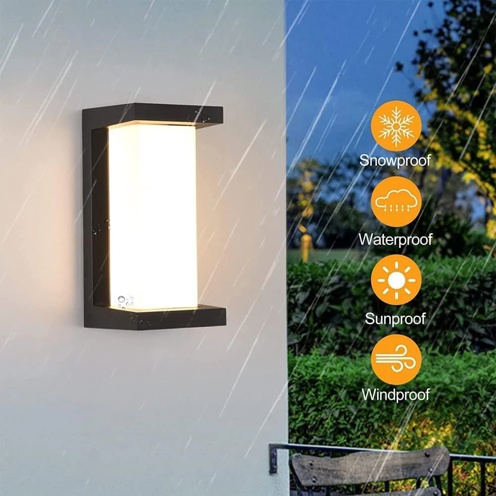 Simple Outdoor Waterproof Sensor LED Wall Light - Image 10