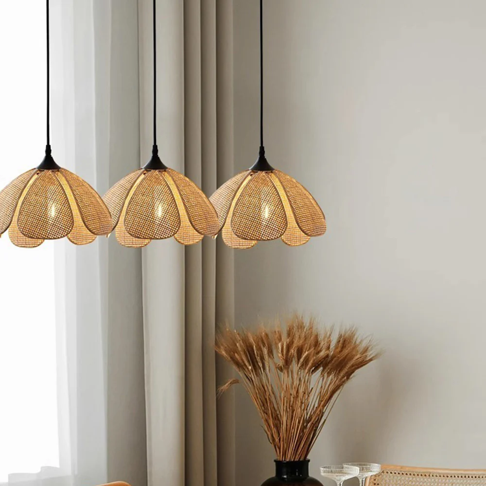 Simple Rattan Design Living Room Pendant Light - Image 11