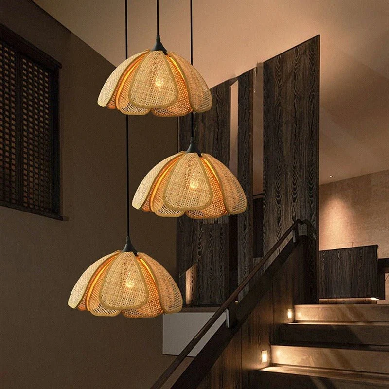 Simple Rattan Design Living Room Pendant Light - Image 9