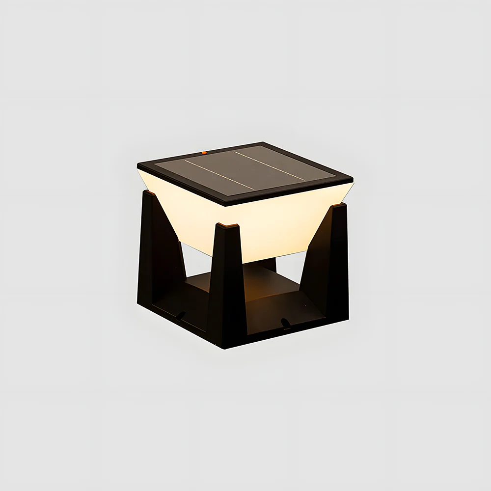 Simple  Solar Power Black Outdoor LED Wall/Floor Lights - Image 19