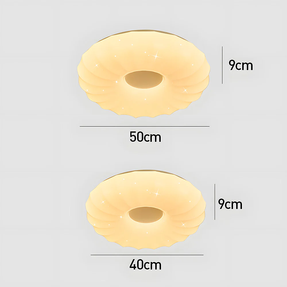 Simplistic Residential Cream Flush Mount LED Ceiling Lights - Image 10