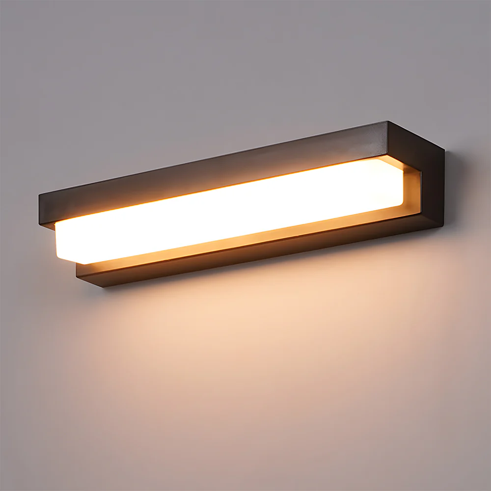 Solar Linear Black LED Outdoor Wall Light - Image 10