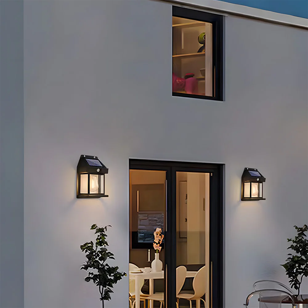Solar Outdoor Lights Exterior Front Porch PIR Sensor Security Outdoor Wall Light - Image 13