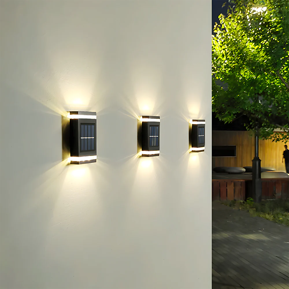 Solar Waterproof UP and Down Wall Lights Night to Dawn LED Solar Wall Lamps for Backyard Garden Garage - Image 4