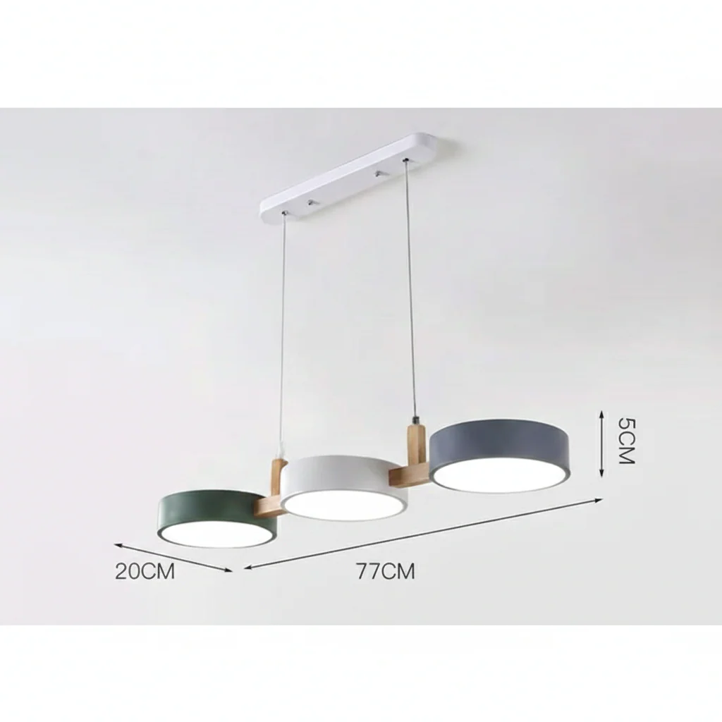 Stylish Metal Multi Light Nordic Flush Ceiling Light For Kitchen - Image 3